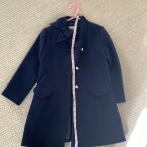 Janie and Jack girls navy dress wool coat size 4